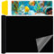 MINISOISO 2 Pcs Aquarium Hintergrund Schwarz, 30 x 200 cm Statisch Haftender Aquarium Hintergrund, Aquarium Rückwand, Aquarium-Tapetendekorationen Für Aquarien
