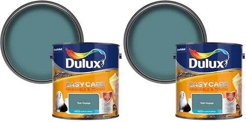 Dulux Easycare Washable & Tough Matt Emulsion Paint - Teal Voyage - 2.5L (Pack of 2)
