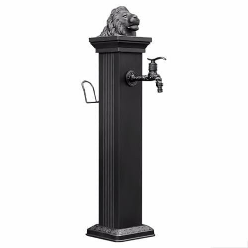 Colonna d’acqua in acciaio inox 304 per giardino, rubinetto verticale cilindrico, rubinetto esterno antigelo, distributore d’acqua decorativo, fontana da giardino, accessori per irrigazione esterna(Bl