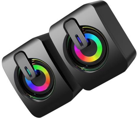 FUNNETOYU Wired Gaming Speakers for Computer Laptop Usb Powered Speakers Subwoofer for Desktop Use