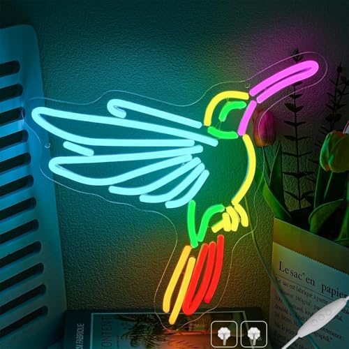 Vogel LED Neon Zeichen dimmbare Acryl Dekorative Lampe Licht auf Zeichen für Schlafzimmer Wohnzimmer Bar Küche Party Hochzeit Kunst Wanddekoration