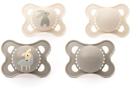 MAM Original Dummies, 0-6M, 4 Pack, Orthodontic Design, Unisex