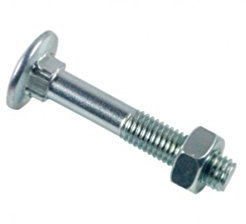 D-Work - Boulon tête ronde collet carré 7 x 70 mm Zingué - Boite de 100 pcs - DIAMWOOD BTRCC0707002B