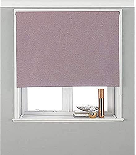 Riva Home Eclipse Blackout Roller Blind, Polyester, MaUVe, 91 X 162 cm