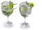 Mini Mojito Glass Earrings, with lime and mint
