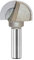 TIDEWAY Core Box Carbide Tipped Double Flute Round Nose Router Bit, 1-5/8'' Diameter (13/16'' Radius) x 1/2'' Shank, for Woodworking, Millwork, Signs, CNC Routers