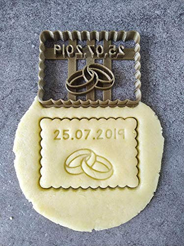 Verlobungsring Ausstechform - Kleine Butter - Kann mit Datum personalisiert werden