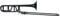 Classic Cantabile MardiBrass ABS Kunststoff Quart-Posaune - Bb/F-Stimmung - Fiberglas-Zug - 850g leicht - Bohrung: 13,9 mm - inkl. Mundstück und Gigbag - matt-schwarz