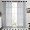 Deconovo 2er Set Vorhang Transparente Gardinen Wohnzimmer Schlafzimmer Ösenvorhang Modern 280x140 cm Grau