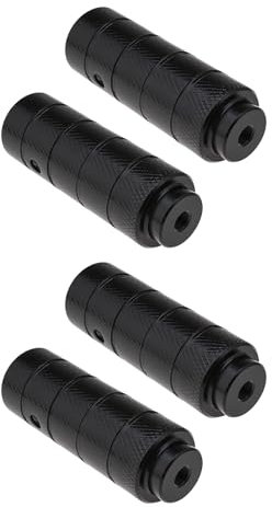 Be In Your Mind Lot De 2 Paires Repose-Pieds Vélo 110 X 38 Mm Pédales Cylindriques Noires Repose-Pieds Arrière Antidérapants BMX Adaptés Aux Axes 3/8 Pouces Accessoires d'Équipement Cyclisme