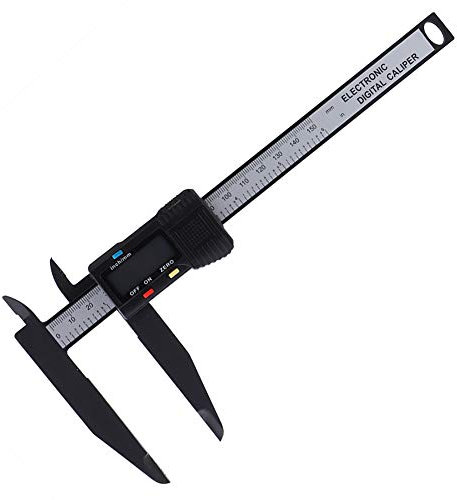 ASHATA Digitaler Messschieber, 150 mm / 300 mm (6 / 12) Messschieber Zoll- und Millimeter-Umrechnungsmessgerät Elektronischer Mikrometer-Messschieber mit großem LCD-Bildschirm(150 mm)