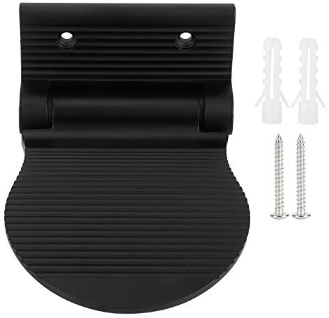 Haofy Fußstütze Wand, Rutschfeste Fußpedal für Wasserhahn, Fußstütze Bad Dusche aus Aluminium für das Badezimmer im Eingangsbereich(Schwarz)