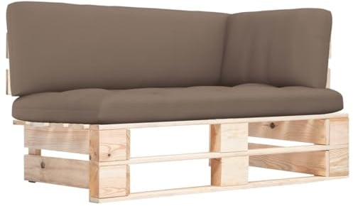 vidaXL Kiefernholz Imprägniert Garten Ecksofa Gartensofa Palettensofa Sofa Lounge Palettenmöbel Outdoor Terrasse Einzelsofa Gartenmöbel