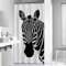 Sealskin Zebra Duschvorhang 180x200 cm, PEVA, wasserdicht, Farbe: Schwarz / Weiß