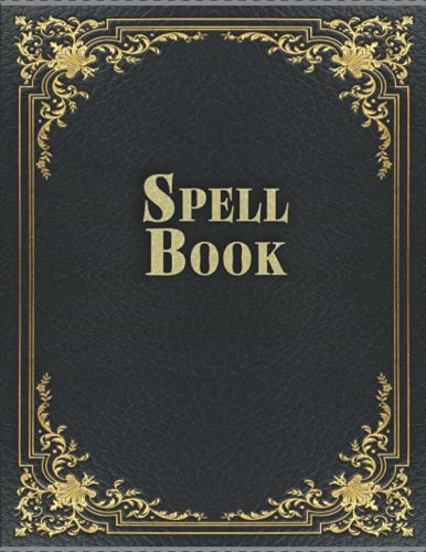 Spell Book: Blank Black Pages Spell Book, Potion Log, Magic Journal | 100 Blank Black Pages | Black paper | durable softcover | large ( 8.5x11)