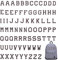 VEGCOO 78 Pcs Iron on Letters Patches for Clothes, Alphabet Applique Patches Letters A-Z Embroidered Patches for Bags Coats Hats Jeans Shoes(Black）