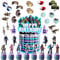 Video Game Tortendeko Cake Topper, Videospiel Thema Cupcake Toppers, Kuchendekoration für Videospiele, Happy Birthday Kuchen Dekoration Spiel Partei Liefert (37 Stück)
