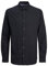 JACK & JONES Mens Jjegingham Twill L/S Noos Shirt, Black/Detail:/Solid/Slim Fit, S EU