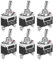 GUUZI Hochleistungs Wippschalter 12V-24V-48V-110V/10A, 220V-230V/6A, SPST 2Pin An/Aus Schalten Sie Metallstange-6 Pack