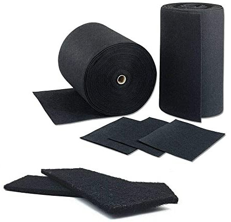 Aktivkohle Abluft Filter Vlies Universal Filtermatte (1m x 1,90m) Dicke ca.10 mm