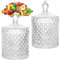 AMJKEJI 2 Pcs Glass Candy Jars with Lids Crystal Glass Candy Jars 300ml Clear Storage Jar Glass Canisters for Sweet, Snack, Fruit, Coffee, Jewelry