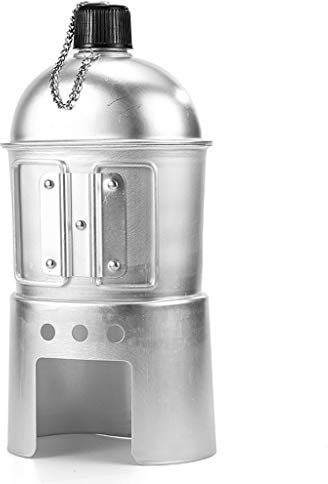 3-teiliges Kantinen-Holzofen-Kochgeschirr-Set aus Aluminium, Militär-Kantinenbecher, Holzofen-Set mit Abdecktasche für Camping, Wandern, Rucksackreisen