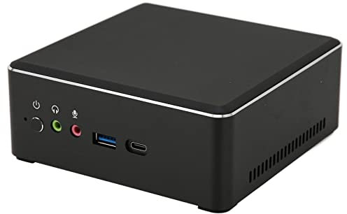 Jectse Mini PC 10, Quad Radeon Vega 10 Grafica da 2.0 GHz a 3.6 GHz 4K HD Tipo C Mini Computer Desktop, Supporto HDD/SSD SATA da 2,5 Pollici, per 10 (Spina UE SSD DDR4 da 8