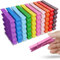Lot de 50 pinces à linge colorées en bois de 7,4 cm, 10 couleurs pour clips, photos, décoratives, petites pinces à linge colorées en bois, 10 couleurs de chaque 5 pièces (colorées)