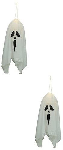 ABOOFAN 2 Stücke Halloween Geist Decor Licht Festliche Outdoor Hängen Ornament Geist Licht Yard Decor Sicher