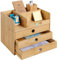 Navaris Schreibtisch Organizer Ablage aus Bambus - 33x26x24cm Ordnungssystem Briefablage aus Holz - für Tisch Büro Schreibtisch - leicht zu reinigen