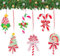 Weihnachten Lollipop Ornaments, 6 Stück Bunt Weihnachten Zuckerstangen Hängen Dekor für Weihnachtsbaum Dekorationen, Polymer Clay Anhänger Ornamente Weihnachtsdeko für Winterfeier