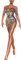 OBiQuzz Vestido de Noche Con Lentejuelas Para Mujer, Un Solo Hombro, Sexy, Malla Transparente, Largo, Brillante, Dorado, XL