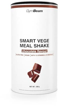GymBeam Smart Vege Mealshake - Gesunder Mahlzeitersatz mit 13 Vitaminen und 10 Mineralien, proteinreich, zuckerarm, fördert das Immunsystem, unterstützt Knochen- (500 g, Chocolate)