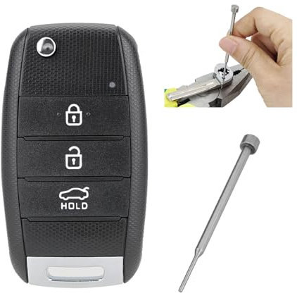 3 Buttons Flip Car Key Fob Case Cover Replacement For Kia Ceed Soul Sportage Optima KIA Sorento Carens KIA Picanto Key Case with Pin Removal Tool