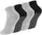 Newofview 4 Paar Stoppersocken für Damen Herren, Yoga Socken Antirutschsocken Rutschfeste Socken Grip Socken für Ballett, Pilates, Krankenhaus, Fitness(Schwarz,Hellgrau)