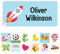 Papa Prints Personalised Vinyl Name Stickers (30 x 14 mm) Waterproof Name Stickers for Water Bottles Lunch Box Stickers