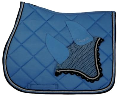 Wagner-Germany VS Schabracke mit Fliegenhaube und Strass-Steinen Babyblau