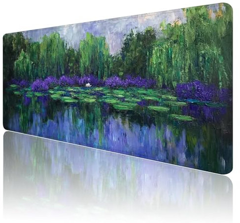 Tapis de Souris Vert Tapis de Souris Gamer XXL 900x600x3mm ImperméAble Et AntidéRapant Mousepad Bords Cousus Une éTendu SousMains Tapis Souris Violet pour Gamer, Pc et DéCoration de Bureau J30