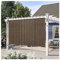 Verdunkelungsrollo für Terrasse, Lichtfilterung, wasserdicht, aufrollbar, für Veranda, Pavillon, Pergolen, Mokka, 101,6 cm B x 71 L