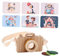 TTETTZ LED Holz Kamera Spielzeug Pretend Time Play Tragbares Spielzeug Klare Kaleidoskop Linse