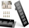 TXXATX 4 Stück Lüftungsgitter 30 x 8 cm Aluminium Lüftungsgitter Schwarz Belüftungsgitter Lüftungsgitter Rechteckig Luftgitter fur Belüftung von Schuhschrank Schränken Bad Küche Schlafzimmern