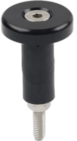 YFUK Motorrad 7/8 1 Lenkerendgriff Lenkerstopfen Kappe Aluminium Schwarz Für Universal