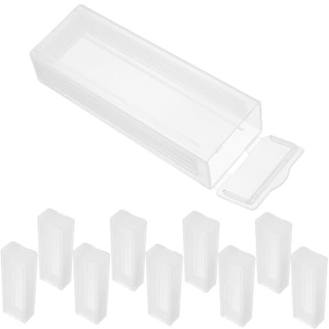 HEALSOPTHY 10stücke Kunststoff-objektträger Aufbewahrungsbox Für Mikroskop-glasobjektträger Transparente Kiste Für Präparate Für Sicheren Versand Organisation Von Biologischen