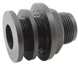 Traversée de paroi en polypropylène, filetée mâle en 26x34.