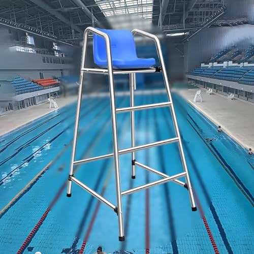 Hohe Rettungsschwimmerstühle, Pool-Rettungsschwimmerstühle für Innen-/Außenschwimmbäder, langlebiges Sicherheitszubehör für Schwimmbäder, Schiedsrichter-Beobachtungssitz für Strandwettbewerbe (150 c