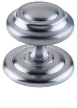 Large Centre Front Door Knob Satin Chrome 100mm Diameter from Ironmongery Hardware Online