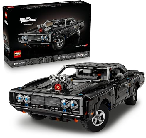 LEGO Technic Auto Dodge Charger R/T Fast and Furious - Kit Modellismo per Adulti - Set STEM da Collezione con Motore V8 e Sospensioni - Regalo Nostalgico per i Fan dei Film - 42231