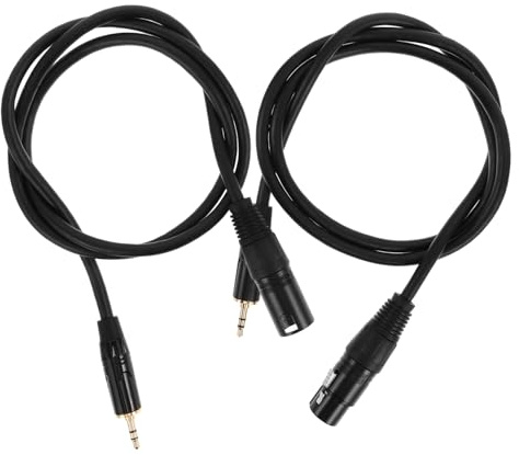 LIGIGWASH 2pcs Trs to Xlr Audio Cable Copper Construction Microphone Cord Adapter for Synthesizers Pedals in Compact Spaces