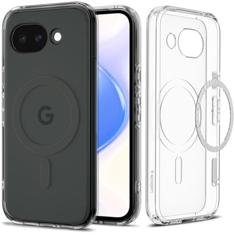 Spigen Ultra Hybrid MagFit für Google Pixel 10a -Clear Graphite | Kompatibel mit MagSafe, DuraClear Tech, Anti-Yellowing, Air Cushion Tech, Militär-Grade Schutz, Spigen Signature Serie
