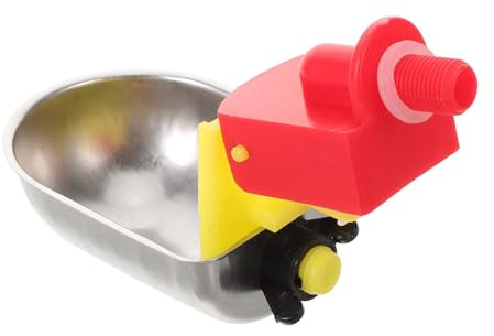 Yardwe Automatische Geflügeltränke aus Edelstahl für Küken und Enten Kippsicherer Wasserspender für Hühner Wachteln und Kaninchen Hygienischer Tränkenapf für Geflügelpflege